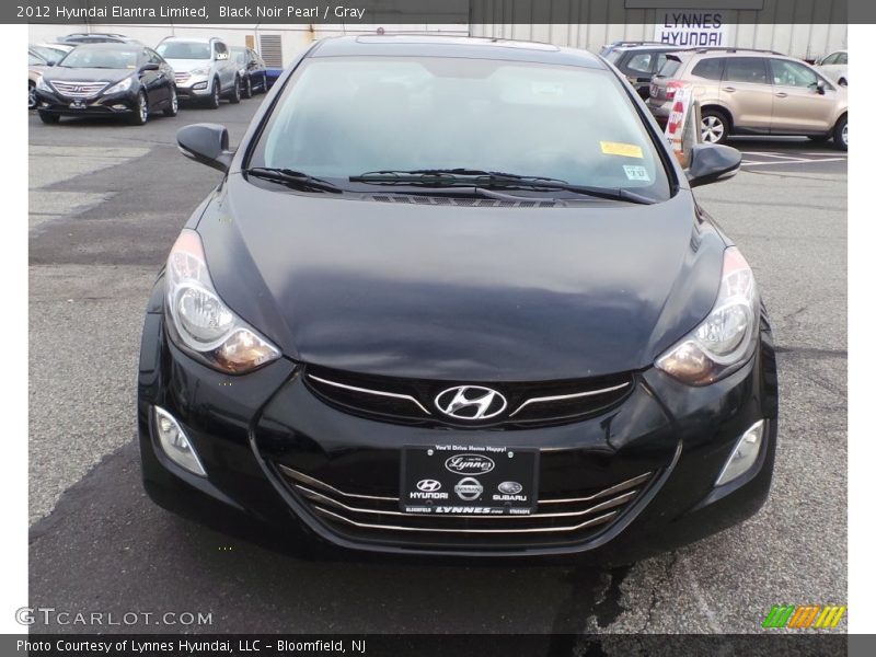 Black Noir Pearl / Gray 2012 Hyundai Elantra Limited
