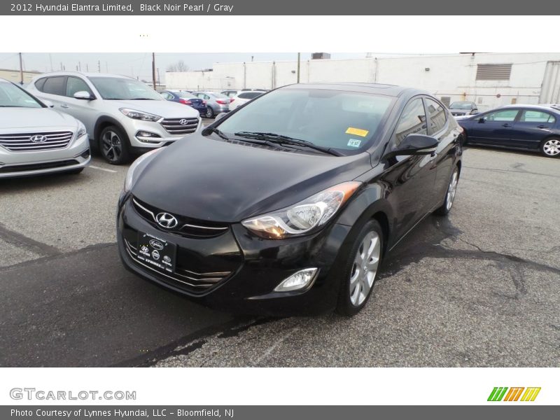 Black Noir Pearl / Gray 2012 Hyundai Elantra Limited