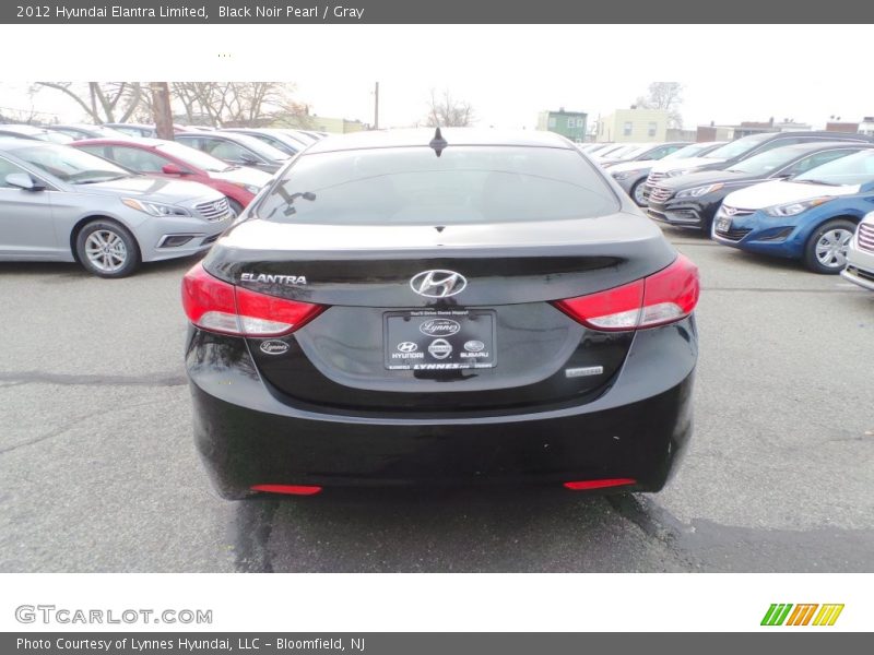 Black Noir Pearl / Gray 2012 Hyundai Elantra Limited