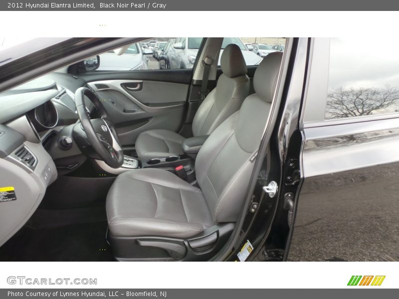 Black Noir Pearl / Gray 2012 Hyundai Elantra Limited
