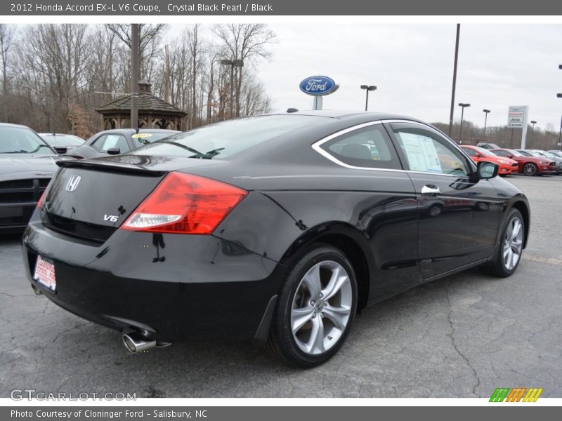 Crystal Black Pearl / Black 2012 Honda Accord EX-L V6 Coupe