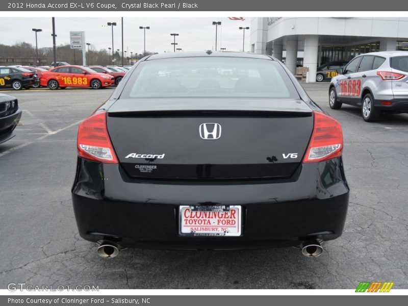 Crystal Black Pearl / Black 2012 Honda Accord EX-L V6 Coupe