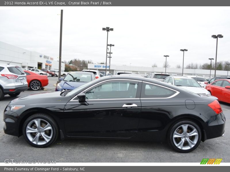 Crystal Black Pearl / Black 2012 Honda Accord EX-L V6 Coupe