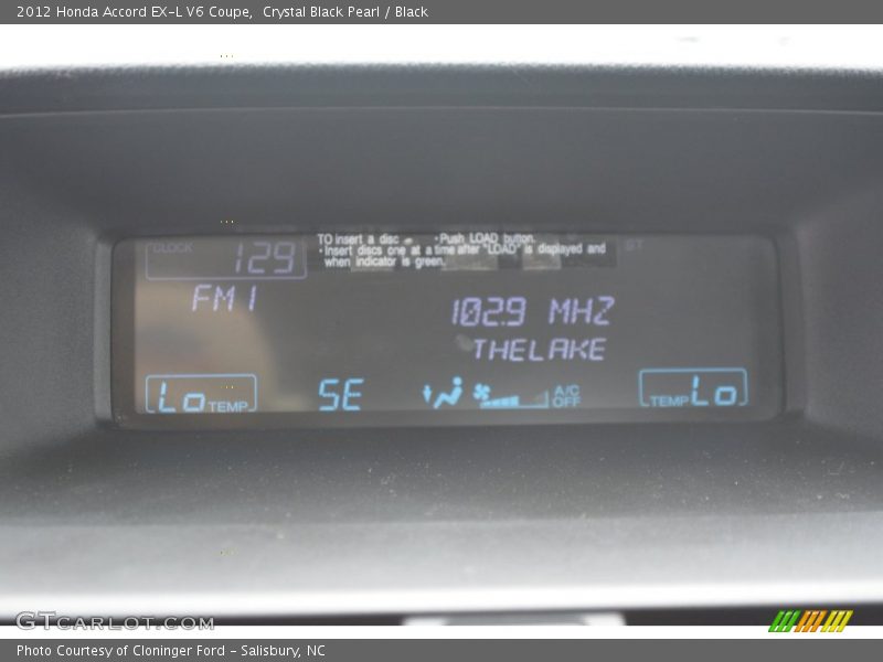 Crystal Black Pearl / Black 2012 Honda Accord EX-L V6 Coupe