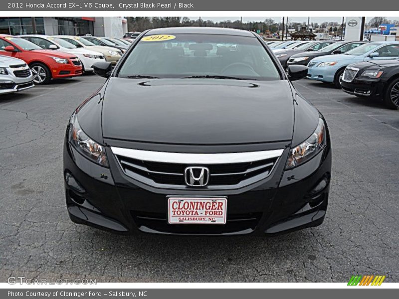 Crystal Black Pearl / Black 2012 Honda Accord EX-L V6 Coupe