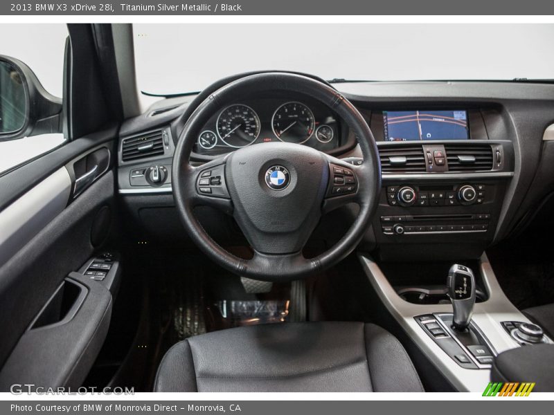 Titanium Silver Metallic / Black 2013 BMW X3 xDrive 28i