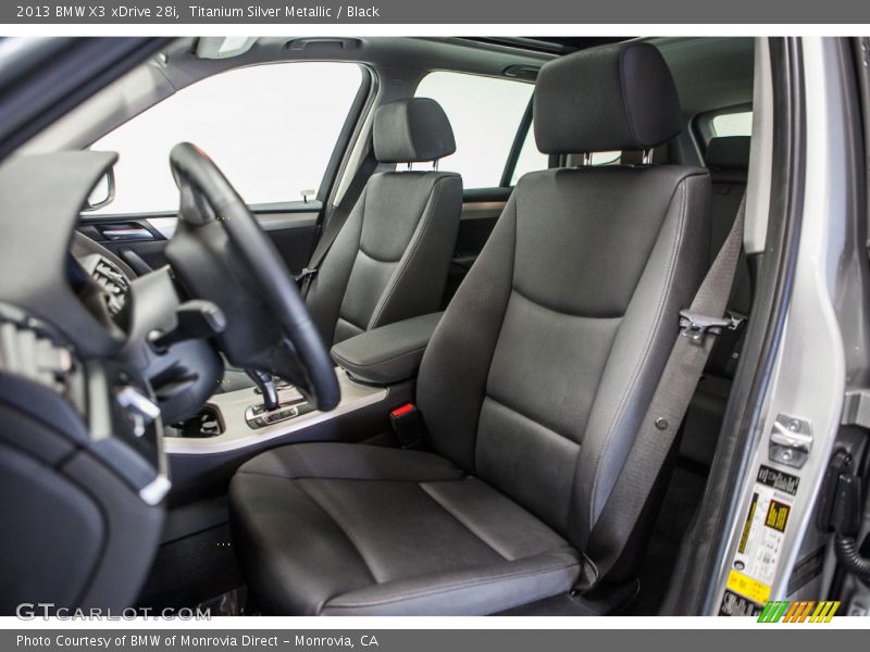 Titanium Silver Metallic / Black 2013 BMW X3 xDrive 28i