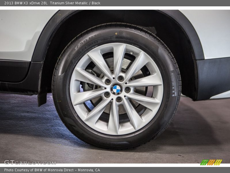 Titanium Silver Metallic / Black 2013 BMW X3 xDrive 28i