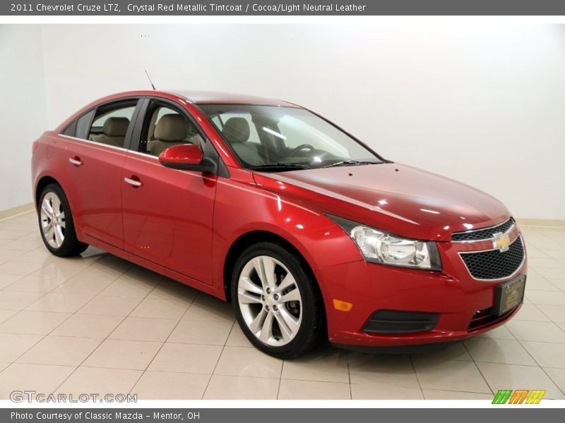 Crystal Red Metallic Tintcoat / Cocoa/Light Neutral Leather 2011 Chevrolet Cruze LTZ