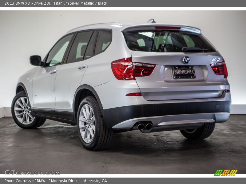 Titanium Silver Metallic / Black 2013 BMW X3 xDrive 28i