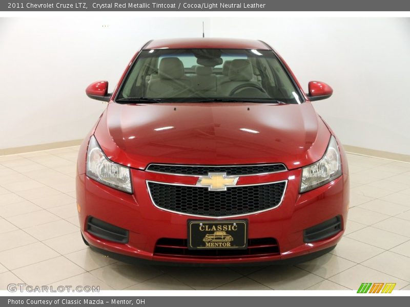 Crystal Red Metallic Tintcoat / Cocoa/Light Neutral Leather 2011 Chevrolet Cruze LTZ