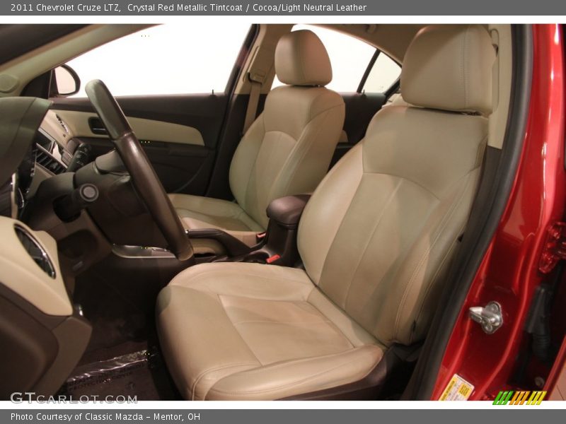 Crystal Red Metallic Tintcoat / Cocoa/Light Neutral Leather 2011 Chevrolet Cruze LTZ