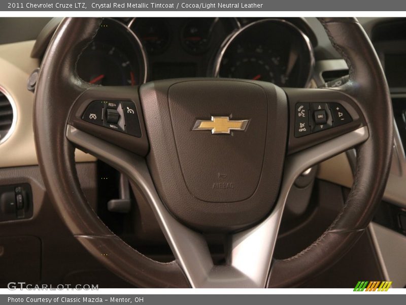 Crystal Red Metallic Tintcoat / Cocoa/Light Neutral Leather 2011 Chevrolet Cruze LTZ