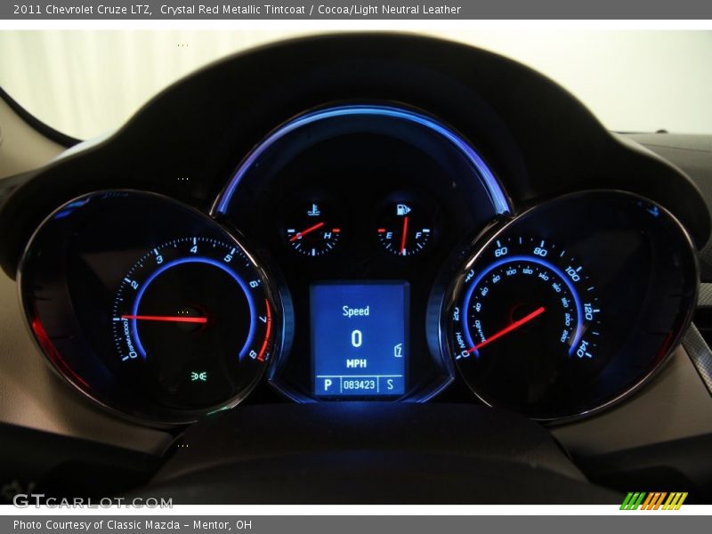 Crystal Red Metallic Tintcoat / Cocoa/Light Neutral Leather 2011 Chevrolet Cruze LTZ