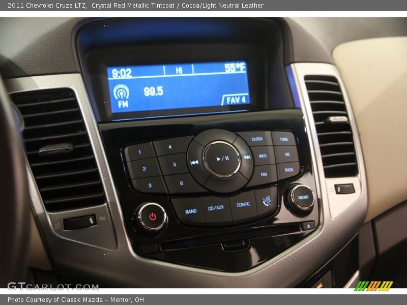 Crystal Red Metallic Tintcoat / Cocoa/Light Neutral Leather 2011 Chevrolet Cruze LTZ