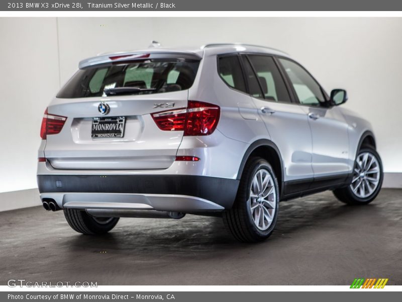 Titanium Silver Metallic / Black 2013 BMW X3 xDrive 28i
