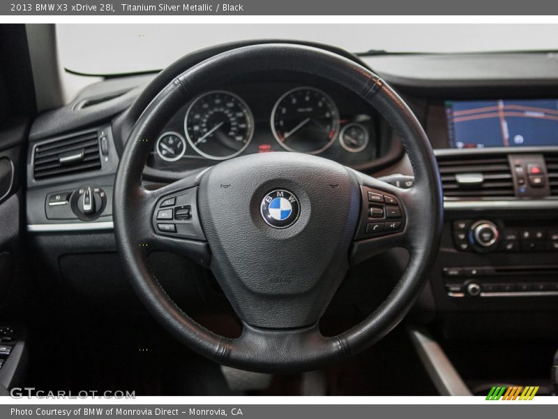 Titanium Silver Metallic / Black 2013 BMW X3 xDrive 28i