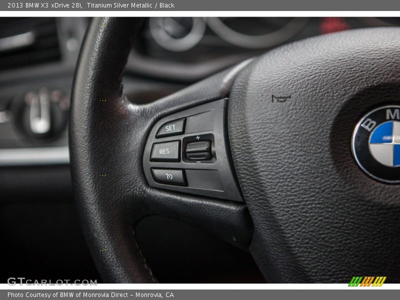 Titanium Silver Metallic / Black 2013 BMW X3 xDrive 28i