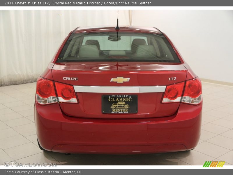 Crystal Red Metallic Tintcoat / Cocoa/Light Neutral Leather 2011 Chevrolet Cruze LTZ