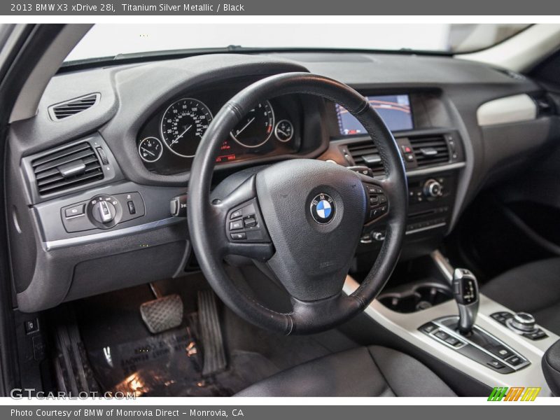 Titanium Silver Metallic / Black 2013 BMW X3 xDrive 28i