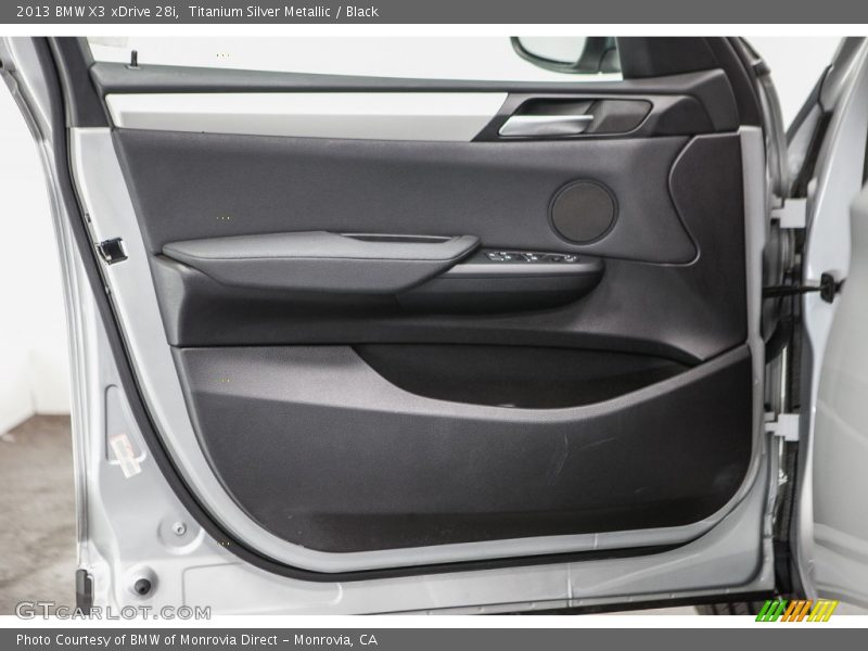 Titanium Silver Metallic / Black 2013 BMW X3 xDrive 28i