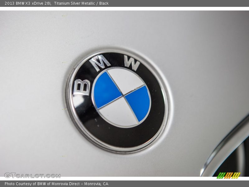 Titanium Silver Metallic / Black 2013 BMW X3 xDrive 28i