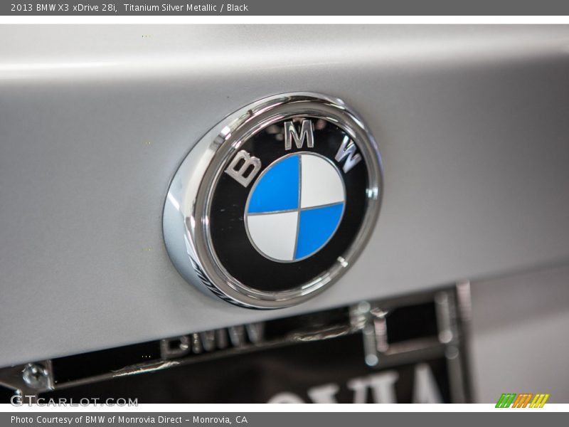 Titanium Silver Metallic / Black 2013 BMW X3 xDrive 28i