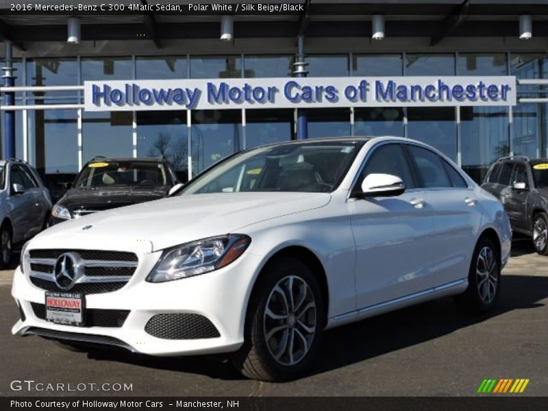 Polar White / Silk Beige/Black 2016 Mercedes-Benz C 300 4Matic Sedan