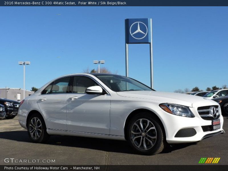 Polar White / Silk Beige/Black 2016 Mercedes-Benz C 300 4Matic Sedan