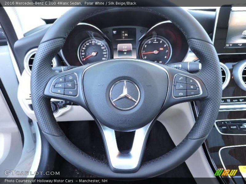 Polar White / Silk Beige/Black 2016 Mercedes-Benz C 300 4Matic Sedan