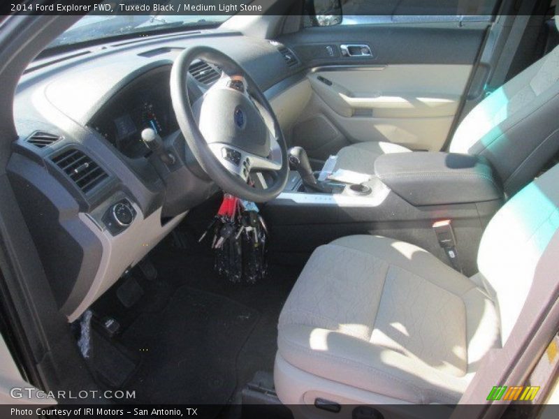 Tuxedo Black / Medium Light Stone 2014 Ford Explorer FWD