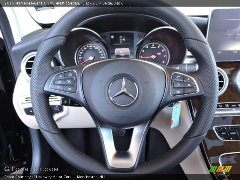 Black / Silk Beige/Black 2016 Mercedes-Benz C 300 4Matic Sedan