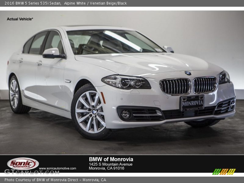 Alpine White / Venetian Beige/Black 2016 BMW 5 Series 535i Sedan