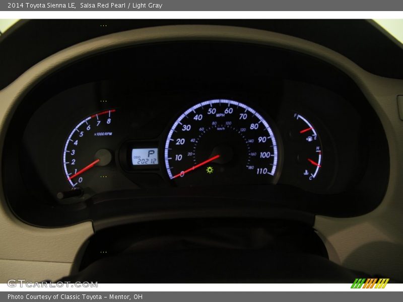Salsa Red Pearl / Light Gray 2014 Toyota Sienna LE