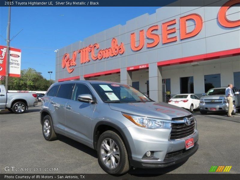 Silver Sky Metallic / Black 2015 Toyota Highlander LE