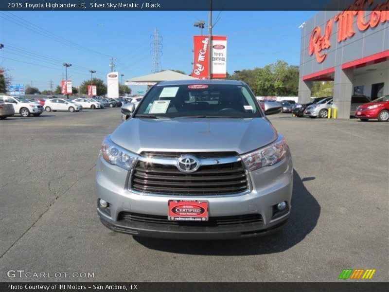 Silver Sky Metallic / Black 2015 Toyota Highlander LE