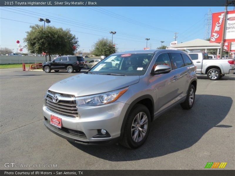 Silver Sky Metallic / Black 2015 Toyota Highlander LE