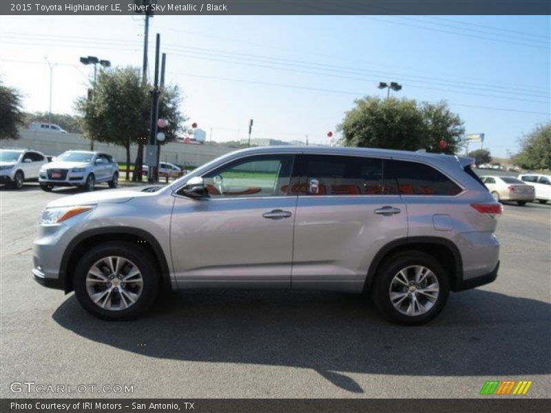 Silver Sky Metallic / Black 2015 Toyota Highlander LE