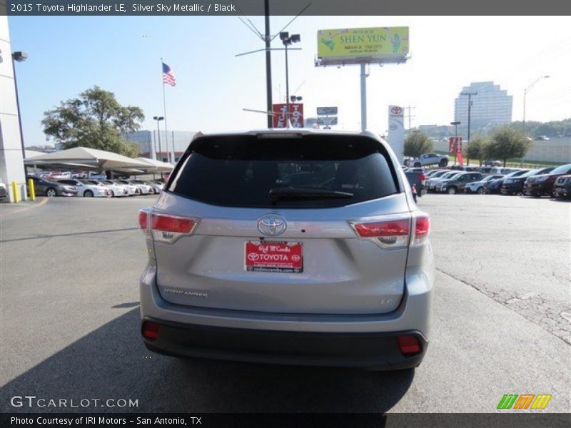 Silver Sky Metallic / Black 2015 Toyota Highlander LE