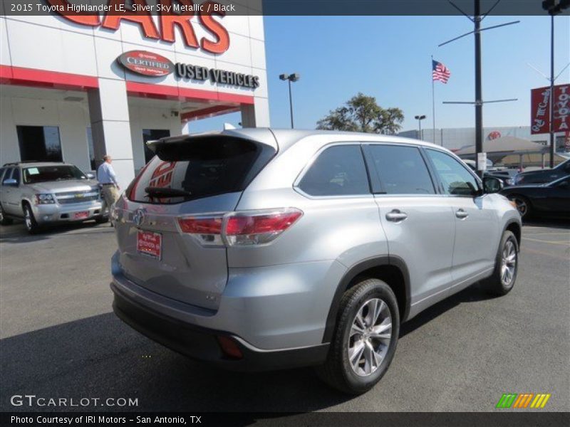 Silver Sky Metallic / Black 2015 Toyota Highlander LE
