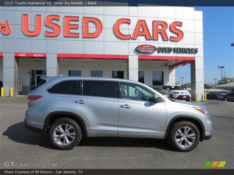 Silver Sky Metallic / Black 2015 Toyota Highlander LE