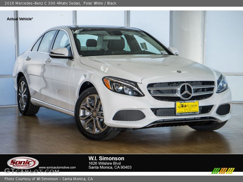 Polar White / Black 2016 Mercedes-Benz C 300 4Matic Sedan