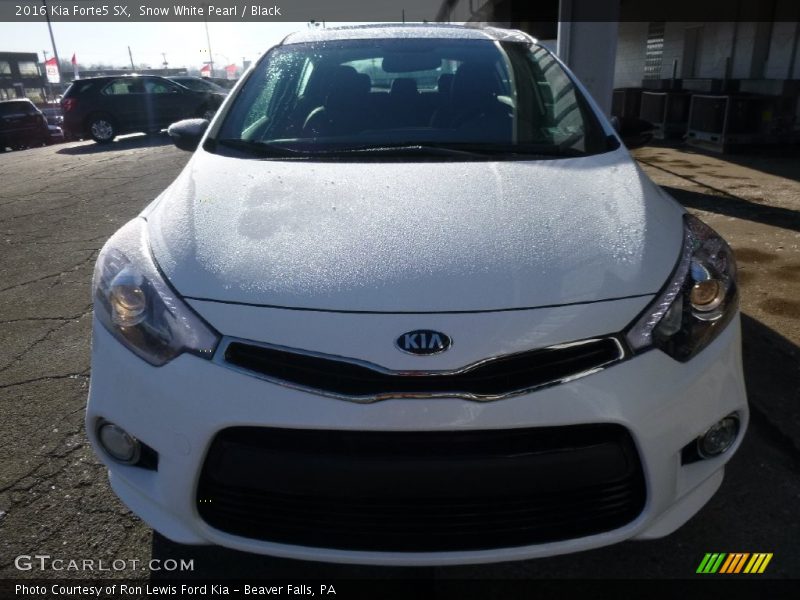 Snow White Pearl / Black 2016 Kia Forte5 SX