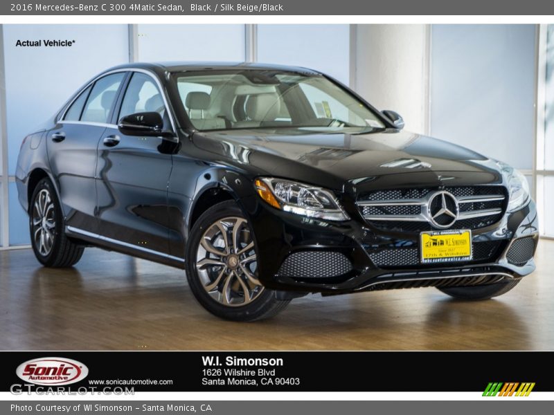 Black / Silk Beige/Black 2016 Mercedes-Benz C 300 4Matic Sedan