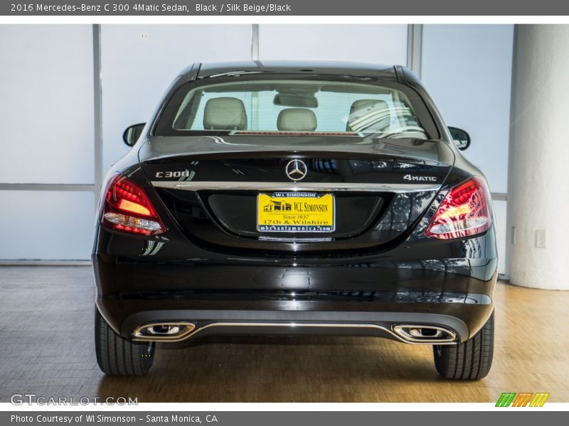 Black / Silk Beige/Black 2016 Mercedes-Benz C 300 4Matic Sedan