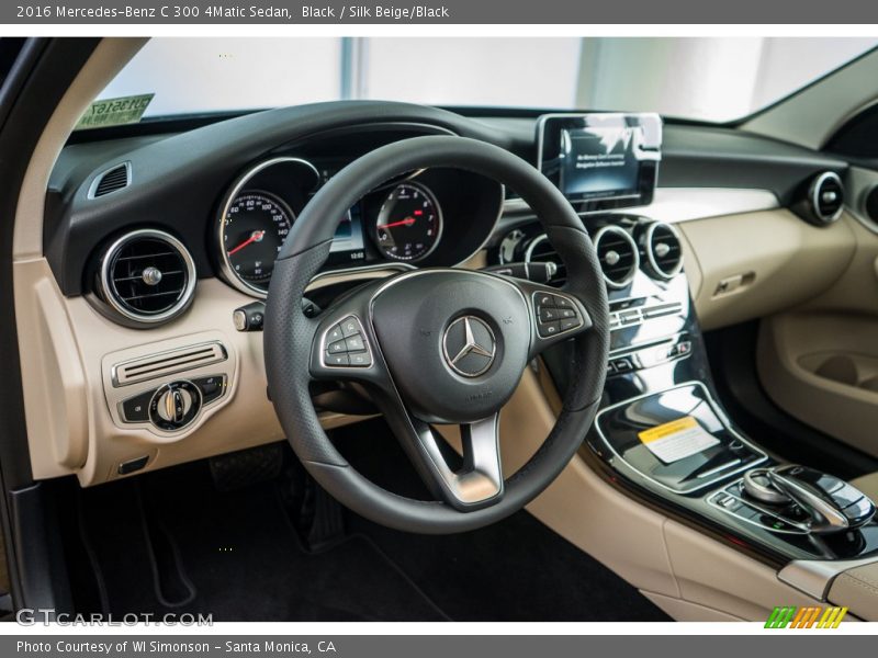 Black / Silk Beige/Black 2016 Mercedes-Benz C 300 4Matic Sedan
