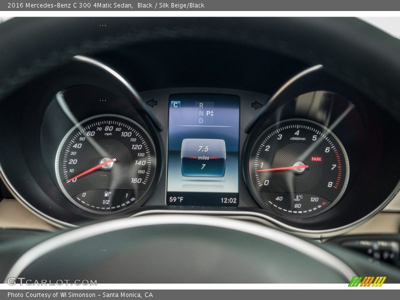 Black / Silk Beige/Black 2016 Mercedes-Benz C 300 4Matic Sedan