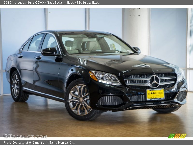 Black / Silk Beige/Black 2016 Mercedes-Benz C 300 4Matic Sedan