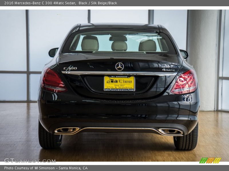 Black / Silk Beige/Black 2016 Mercedes-Benz C 300 4Matic Sedan