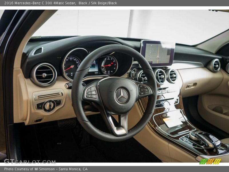 Black / Silk Beige/Black 2016 Mercedes-Benz C 300 4Matic Sedan